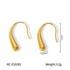 Women's Stainless Steel Geometric Drop Earrings With Electroplating