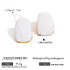 Women's Stainless Steel Geometric Drop Oil Earrings With Electroplating Design