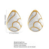 Women's Stainless Steel Geometric Drop Shape Earrings With Dripping Glaze Oil Drip Finish Minimalist Retro Water Drop Design