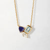 Women's Stainless Steel Geometric Drop Shape Ruby Clavicle Chain All Match Zircon Elegant Necklace