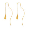 Women's 316L Stainless Steel Geometric Drop Tassel Earrings With Electroplating Design