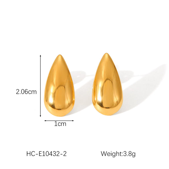 Women's Stainless Steel Geometric Dropshaped Electroplated Drop Earrings