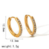 Women's Stainless Steel Geometric Ear Buckle Earrings With 18K Goldplated Treatment