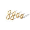 Women's Stainless Steel Geometric Ear Buckle Earrings With 18K Goldplated Treatment