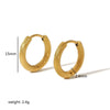 Women's Stainless Steel Geometric Ear Buckle Earrings With 18K Goldplated Treatment
