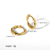 Women's Stainless Steel Geometric Ear Buckle Earrings With 18K Goldplated Treatment