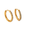 Women's Stainless Steel Geometric Ear Buckle Earrings With 18K Goldplated Treatment