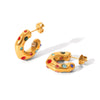 Women's Stainless Steel Geometric Earrings Inlaid With Zircon