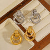 Women's Stainless Steel Geometric Earrings With Electroplating And Fashion Personality