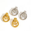 Women's Stainless Steel Geometric Earrings With Electroplating And Fashion Personality