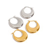 Women's Stainless Steel Geometric Earrings With Electroplating Design