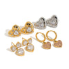Women's Stainless Steel Geometric Earrings With Electroplating Light Luxury And Niche Design