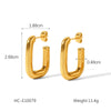 Women's Stainless Steel Geometric Earrings With Vacuum Plating
