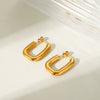 Women's Stainless Steel Geometric Earrings With Vacuum Plating