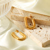 Women's Stainless Steel Geometric Earrings With Vacuum Plating