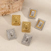 Women's Stainless Steel Geometric Electroplated Earrings