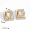 Women's Stainless Steel Geometric Electroplated Earrings