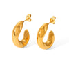 Women's Stainless Steel Geometric Electroplated Hollow Earrings