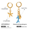 Women's Stainless Steel Geometric Electroplated Light Luxury Highend Marine Earrings