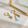 Women's Stainless Steel Geometric Electroplated Light Luxury Highend Marine Earrings