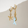 Women's Stainless Steel Geometric Electroplated Light Luxury Highend Marine Earrings