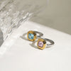 Women's Stainless Steel Geometric Electroplated Light Luxury Ring Jewelry