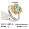 Women's Stainless Steel Geometric Electroplated Light Luxury Ring Jewelry
