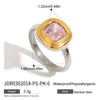 Women's Stainless Steel Geometric Electroplated Light Luxury Ring Jewelry