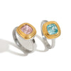 Women's Stainless Steel Geometric Electroplated Light Luxury Ring Jewelry