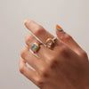 Women's Stainless Steel Geometric Electroplated Light Luxury Ring Jewelry