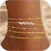 Women's Stainless Steel Geometric Evil Eye Anklet With Diamond Inlay Fashion Versatile Summer Jewelry