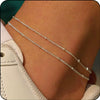 Women's Stainless Steel Geometric Evil Eye Anklet With Diamond Inlay Fashion Versatile Summer Jewelry