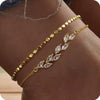 Women's Stainless Steel Geometric Evil Eye Anklet With Diamond Inlay Fashion Versatile Summer Jewelry