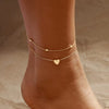 Women's Stainless Steel Geometric Evil Eye Anklet With Diamond Inlay Fashion Versatile Summer Jewelry