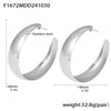 Women's 316L Stainless Steel Geometric Exaggerated Big Circle Earrings 18K Gold Plated