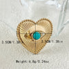 Women's Stainless Steel Geometric Exaggerated Irregular Open Ring Electroplated Light Luxury Blue Turquoise Jewelry