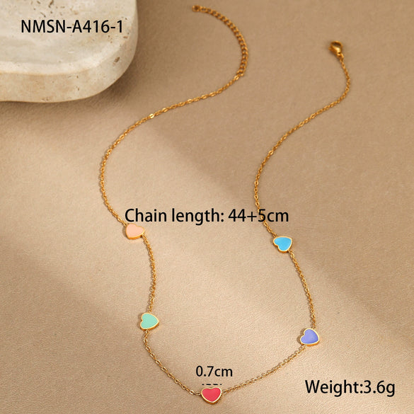 Women's Stainless Steel Geometric Fashion Jewelry Set With 18K Gold Plated Electroplating