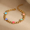 Women's Stainless Steel Geometric Fashion Jewelry Set With 18K Gold Plated Electroplating