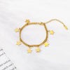 Women's Stainless Steel Geometric Fivepointed Star Pendant Tassel Jewelry With Electroplating