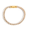 Women's Stainless Steel Geometric French Retro Electroplated Zircon Bracelet Jewelry