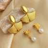 Women's Stainless Steel Geometric Ginkgo Leaf Fanshaped Cold Style Light Luxury Ear Studs