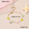 Women's Stainless Steel Geometric Handbeaded Bracelet With Electroplating Design
