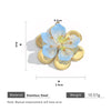 Women's Stainless Steel Geometric Handmade Flower Crystal Beads Jewelry Earrings Pendant With Electroplating