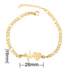 Women's Stainless Steel Geometric Heart Beaded Bracelet With Electroplated Finish Fashion Jewelry
