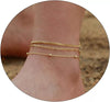 Women's Stainless Steel Geometric Heart Fishbone Snake Chain Fine Bead Paperclip Anklet Simple Fashion Foot Jewelry