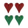 Women's 316L Stainless Steel Geometric Heart Light Luxury Color Glazed Earrings With Pvd Electroplating