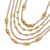 Women's Stainless Steel Geometric Heart Pig Nose Pendant Necklace With 18K Gold Vacuum Plating And Regular Chain
