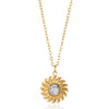 Women's Stainless Steel Geometric Hollow Pendant Necklace With Ochain And Electroplating