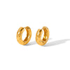 Women's Stainless Steel Geometric Hoop Diamond Earrings Electroplated