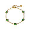 Women's Stainless Steel Geometric Inlaid Zircon Electroplated Bracelet